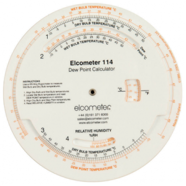 Dụng cụ tính điểm tụ sương và độ ẩm tương đối Elcometer G114----2