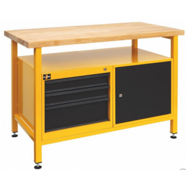 Bàn nguội 1200mm, kết hợp tủ đồ nghề 3 ngăn kéo, 1 khoang 1200x950x600mm ELORA 1810-LOT