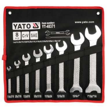 BỘ CỜ LÊ 2 ĐẦU MIỆNG HỆ INCH 8PCS YATO YT-48371 